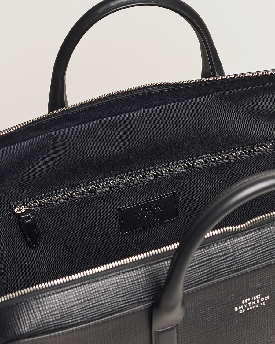 Herren | Smythson Panama Lightweight Briefcase Black | Smythson | Panama Lightweight Briefcase Black