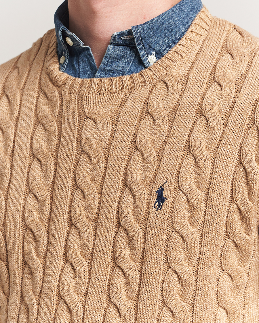 Herren | Pullover | Polo Ralph Lauren | Cotton Cable Pullover Camel Melange