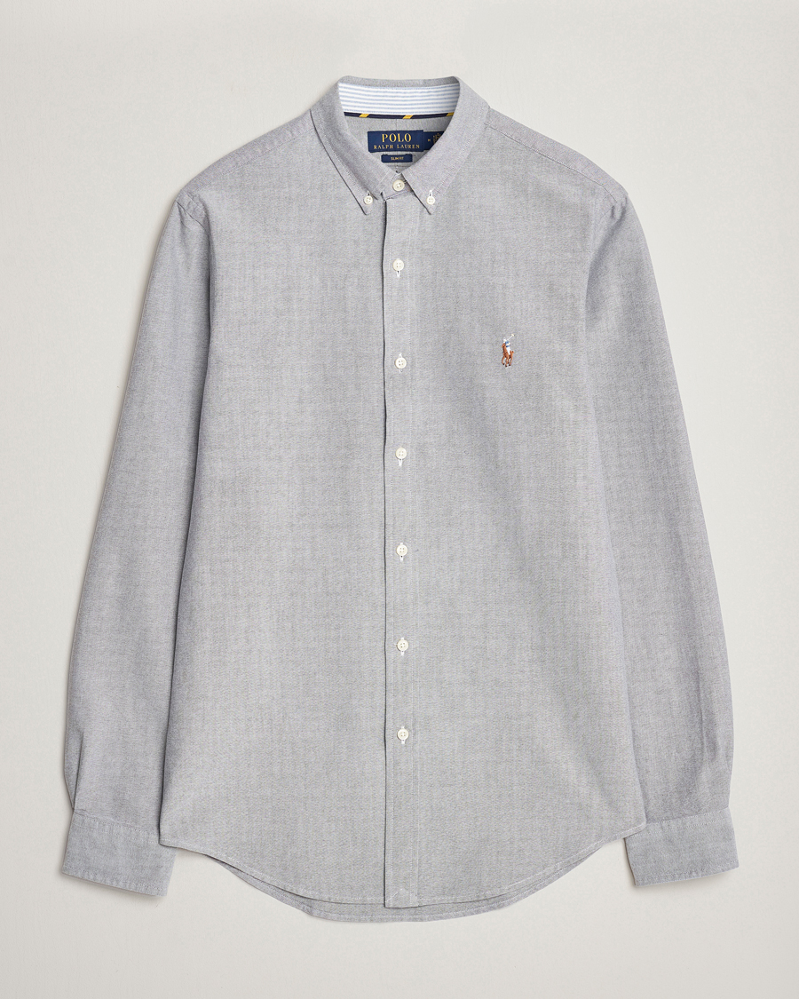 Herren | Hemden | Polo Ralph Lauren | Slim Fit Oxford Button Down Shirt Slate