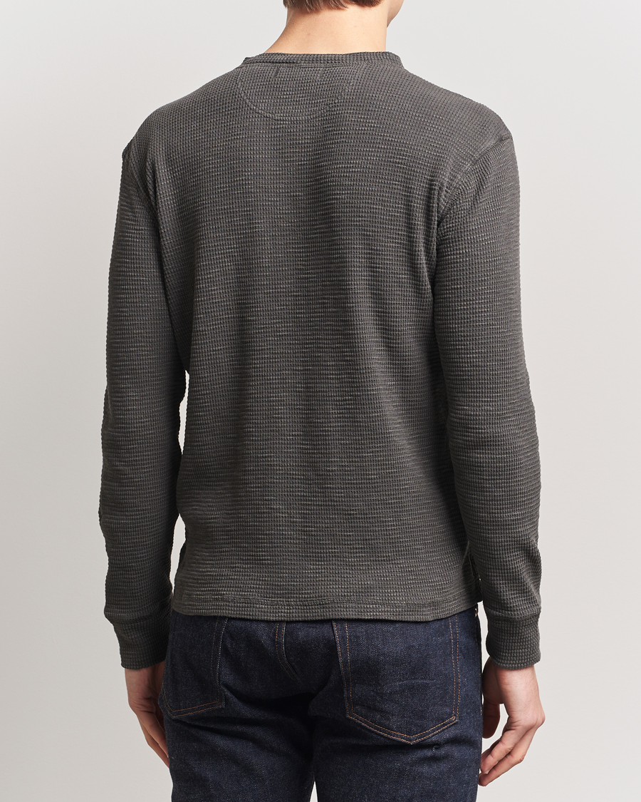 Herren | Pullover | RRL | Long Sleeve Henley Faded Black