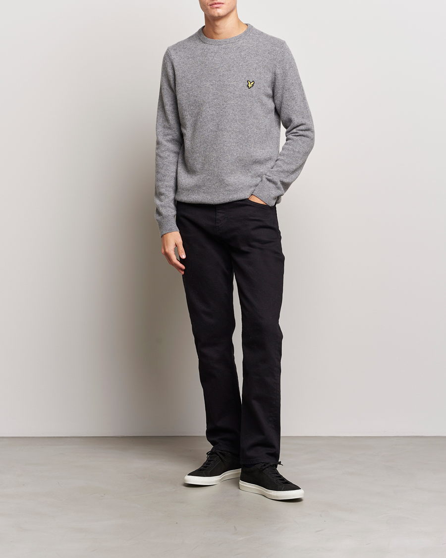 Herren | Pullover | Lyle & Scott | Lambswool Crew Neck Pullover Mid Grey Melange