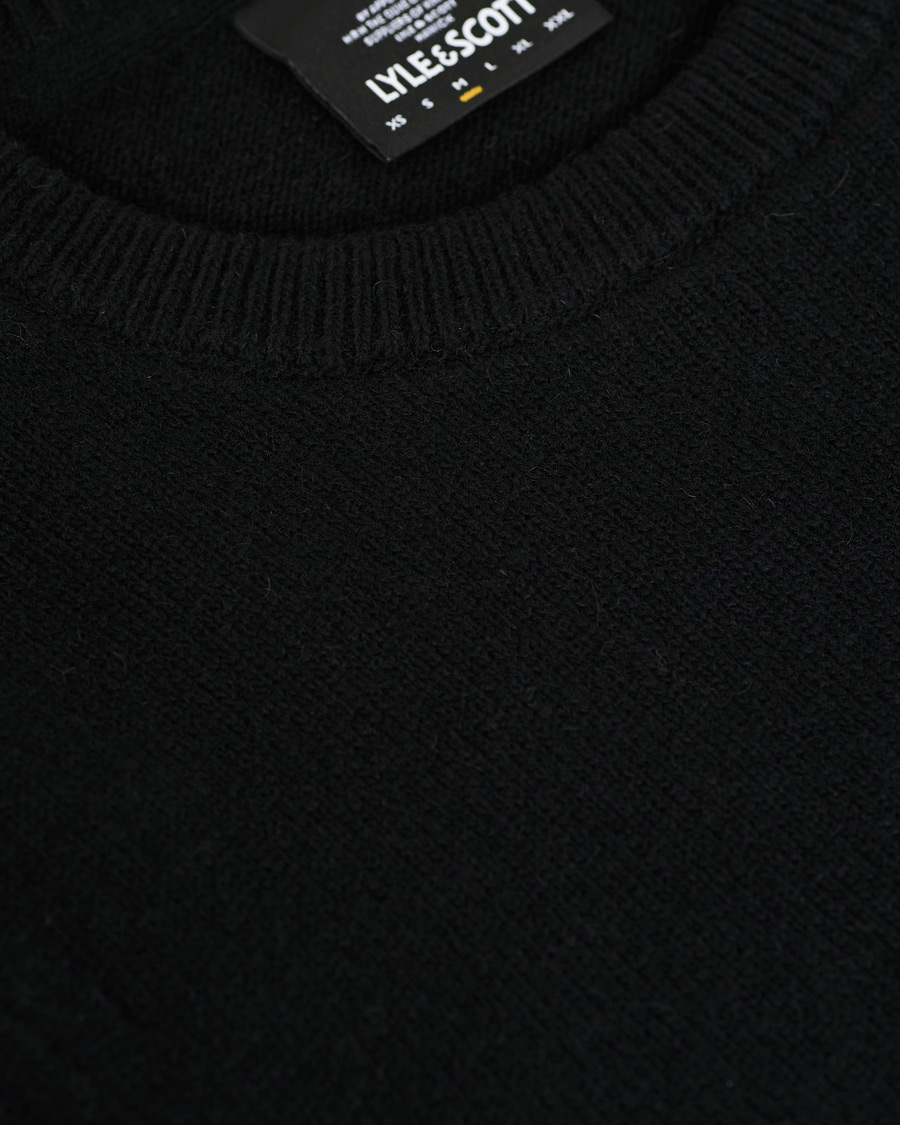 Herren | Pullover | Lyle & Scott | Lambswool Crew Neck Pullover Black
