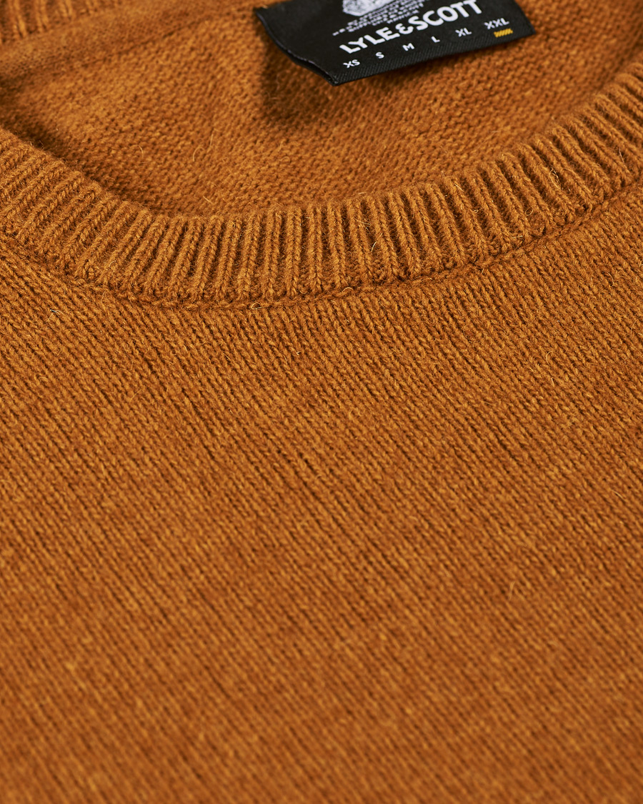 Herren | Pullover | Lyle & Scott | Lambswool Crew Neck Pullover Caramel Marl