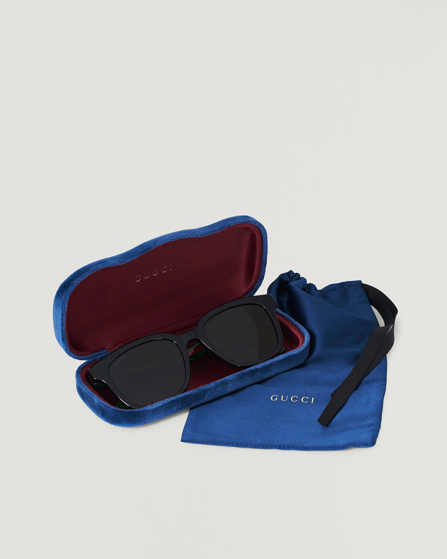 Herren | Gucci GG0847SK Sunglasses Black/Green | Gucci | GG0847SK Sunglasses Black/Green