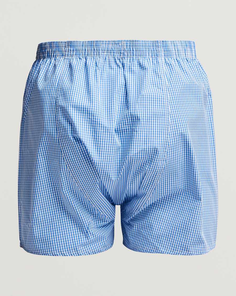 Herren | Loungewear-Abteilung | Derek Rose | Classic Fit Cotton Boxer Shorts Blue Gingham