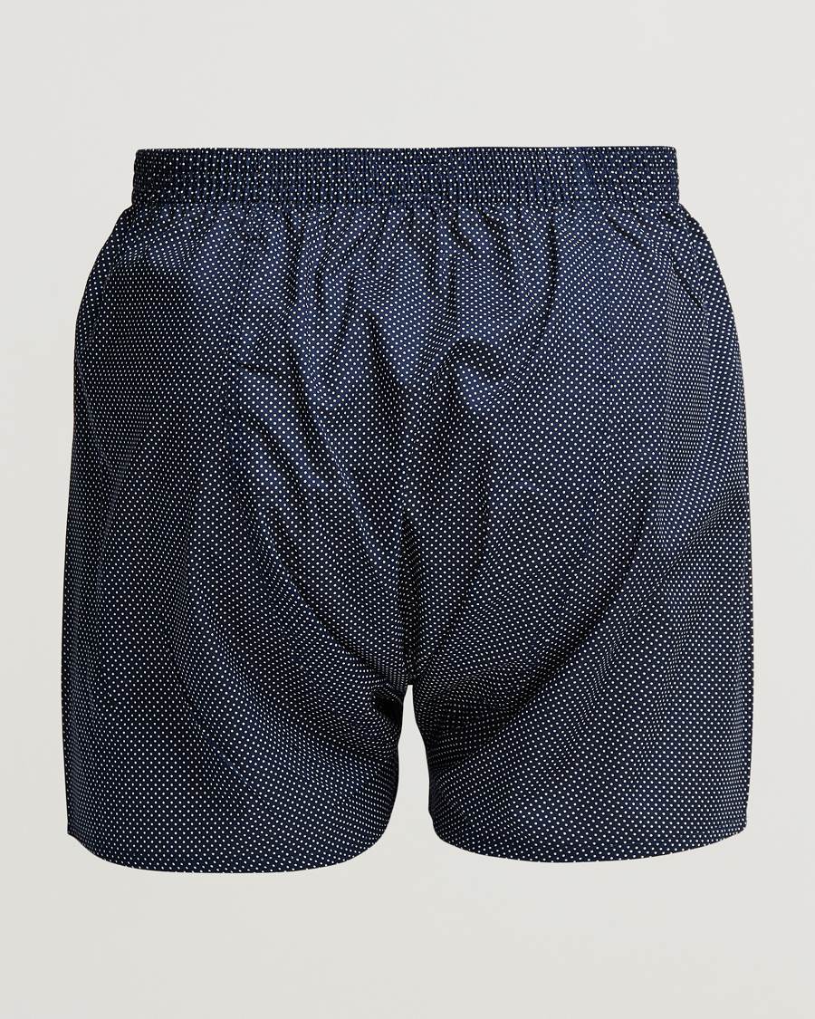 Herren | Kleidung | Derek Rose | Classic Fit Cotton Boxer Shorts Navy Polka Dot