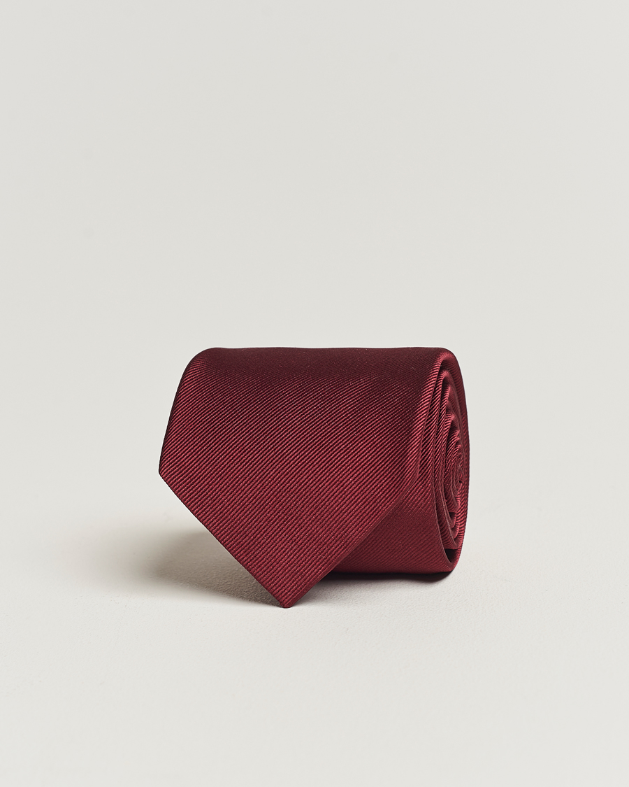 Herren | Amanda Christensen Plain Classic Tie 8 cm Bordeaux | Amanda Christensen | Plain Classic Tie 8 cm Bordeaux
