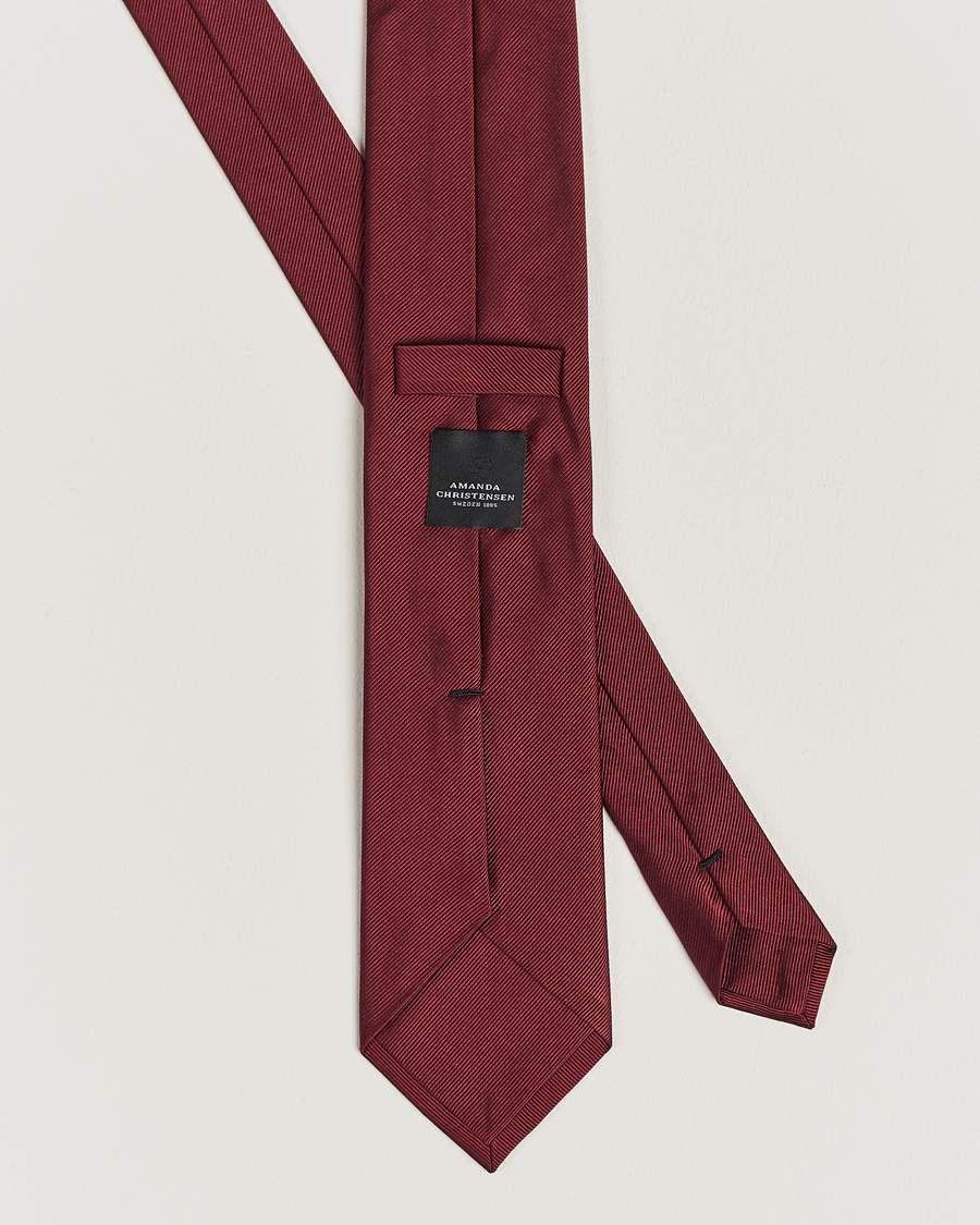 Herren | Amanda Christensen Plain Classic Tie 8 cm Bordeaux | Amanda Christensen | Plain Classic Tie 8 cm Bordeaux