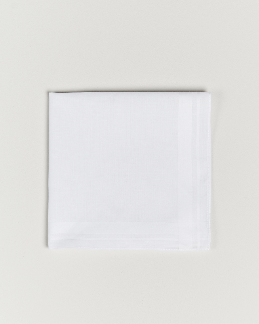 Herren | Einstecktücher | Amanda Christensen | Cotton Pocket Square White