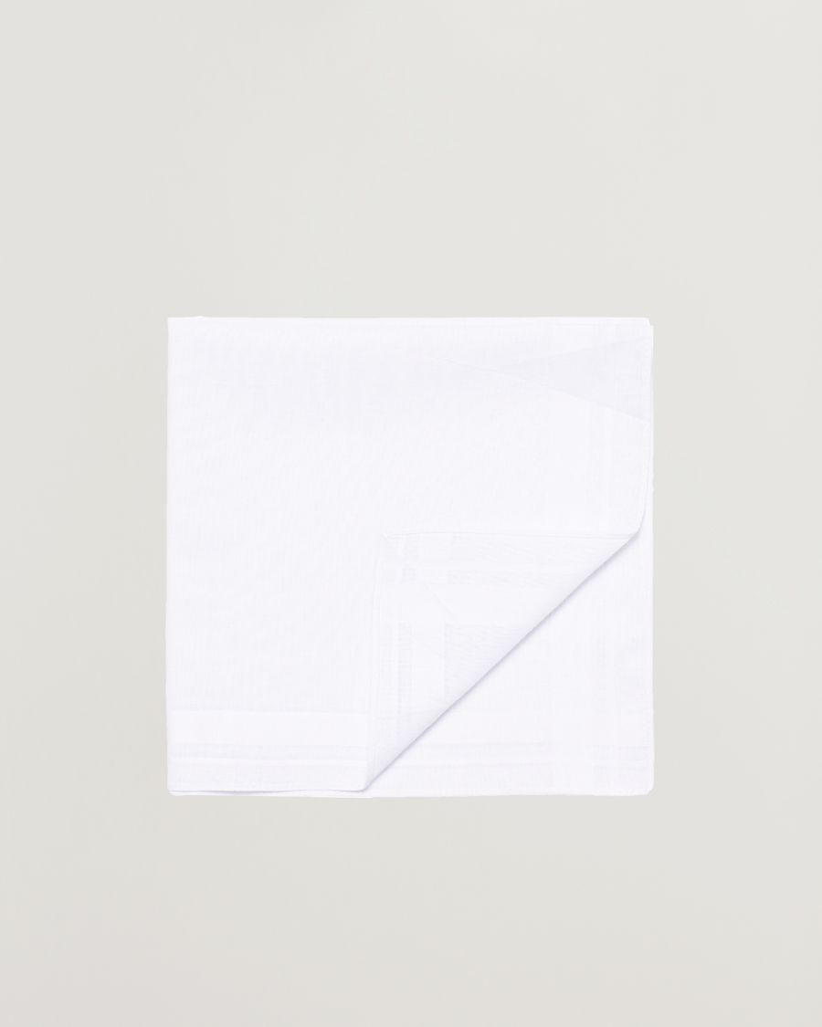 Herren | Amanda Christensen 6-pack Cotton Pocket Square White | Amanda Christensen | 6-pack Cotton Pocket Square White