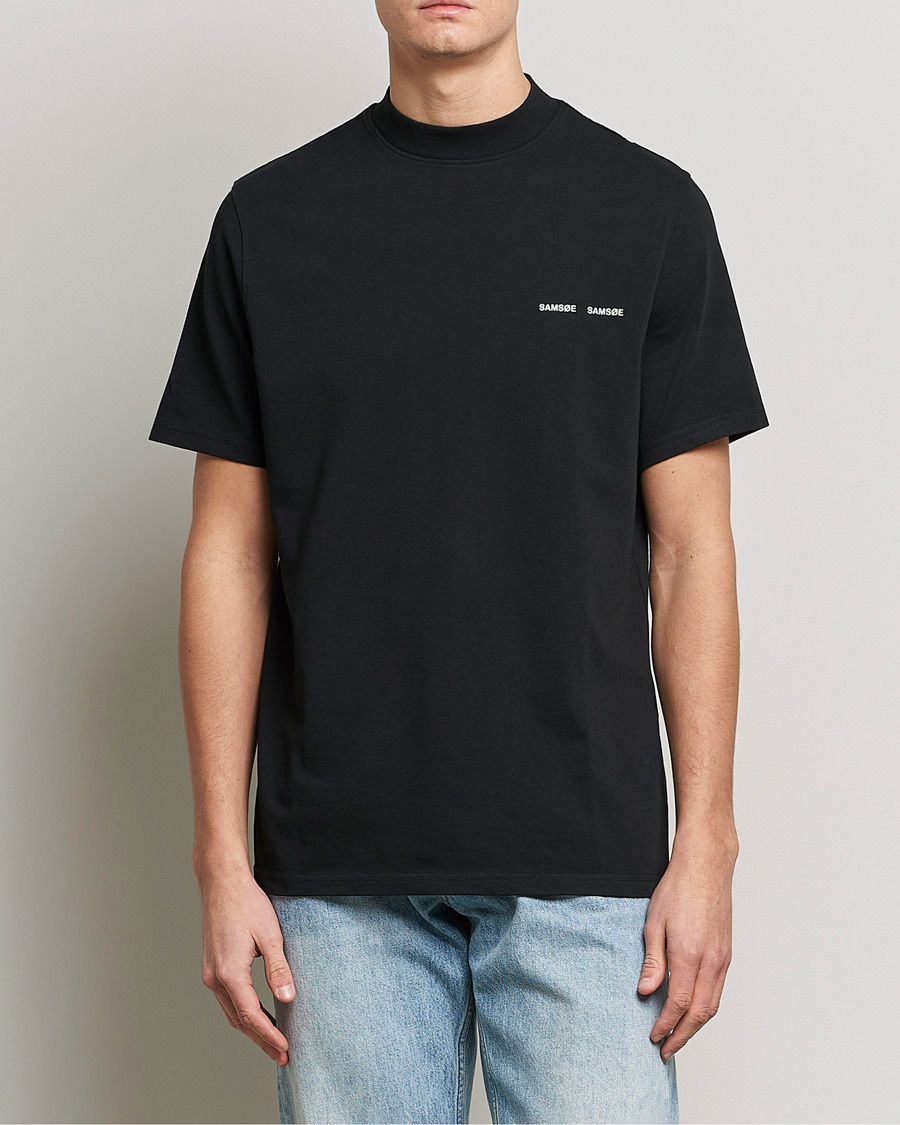 Herren | Schwartze t-shirts | Samsøe Samsøe | Norsbro Organic Cotton Tee Black