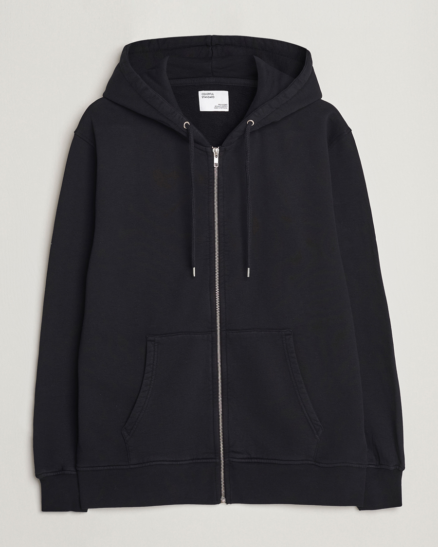Herren | Pullover | Colorful Standard | Classic Organic Full Zip Hood Deep Black