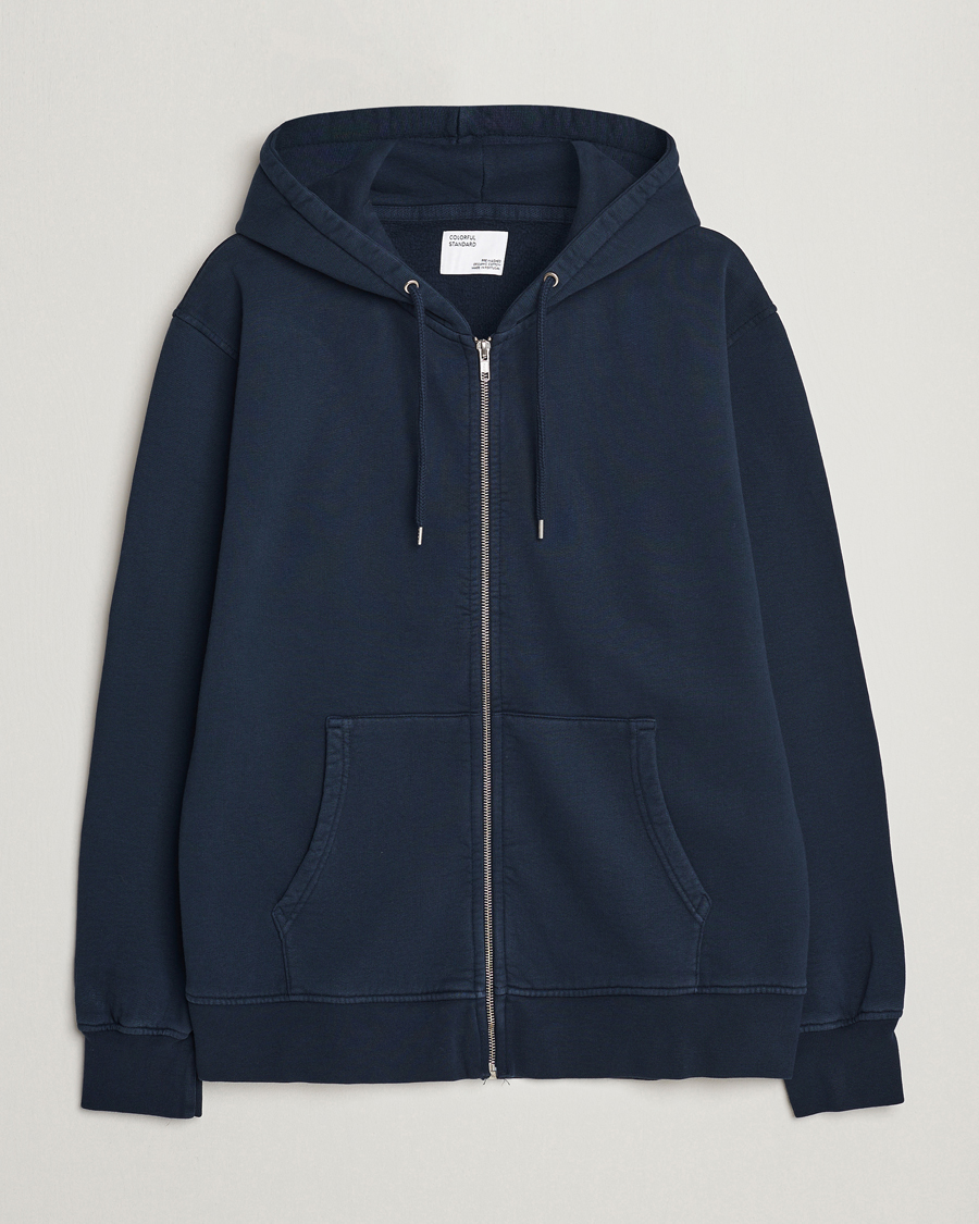 Herren | Pullover | Colorful Standard | Classic Organic Full Zip Hood Navy Blue