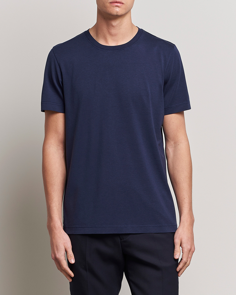 Herren | Kurzarm T-Shirt | CDLP | Round Neck Tee Navy Blue