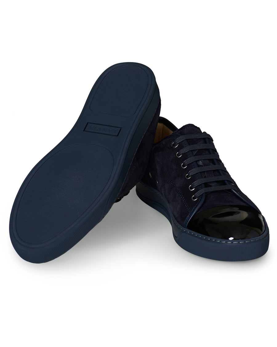 Herren | Lanvin Patent Captoe Sneaker Dark Blue/Dark Blue | Lanvin | Patent Captoe Sneaker Dark Blue/Dark Blue