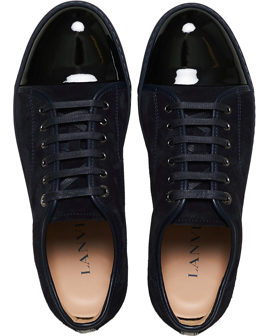 Herren | Lanvin Patent Captoe Sneaker Dark Blue/Dark Blue | Lanvin | Patent Captoe Sneaker Dark Blue/Dark Blue