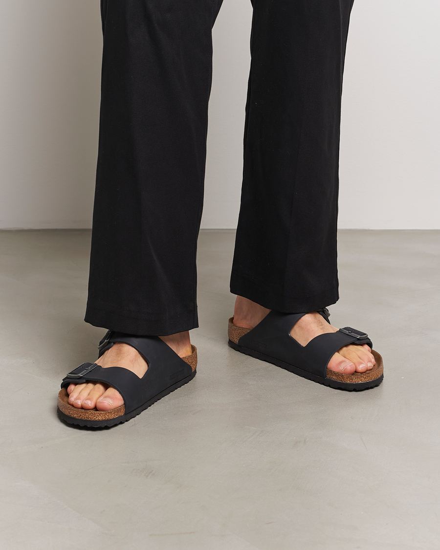 Herren | Sandalen & Pantoletten | BIRKENSTOCK | Arizona Classic Footbed Black Oiled Leather