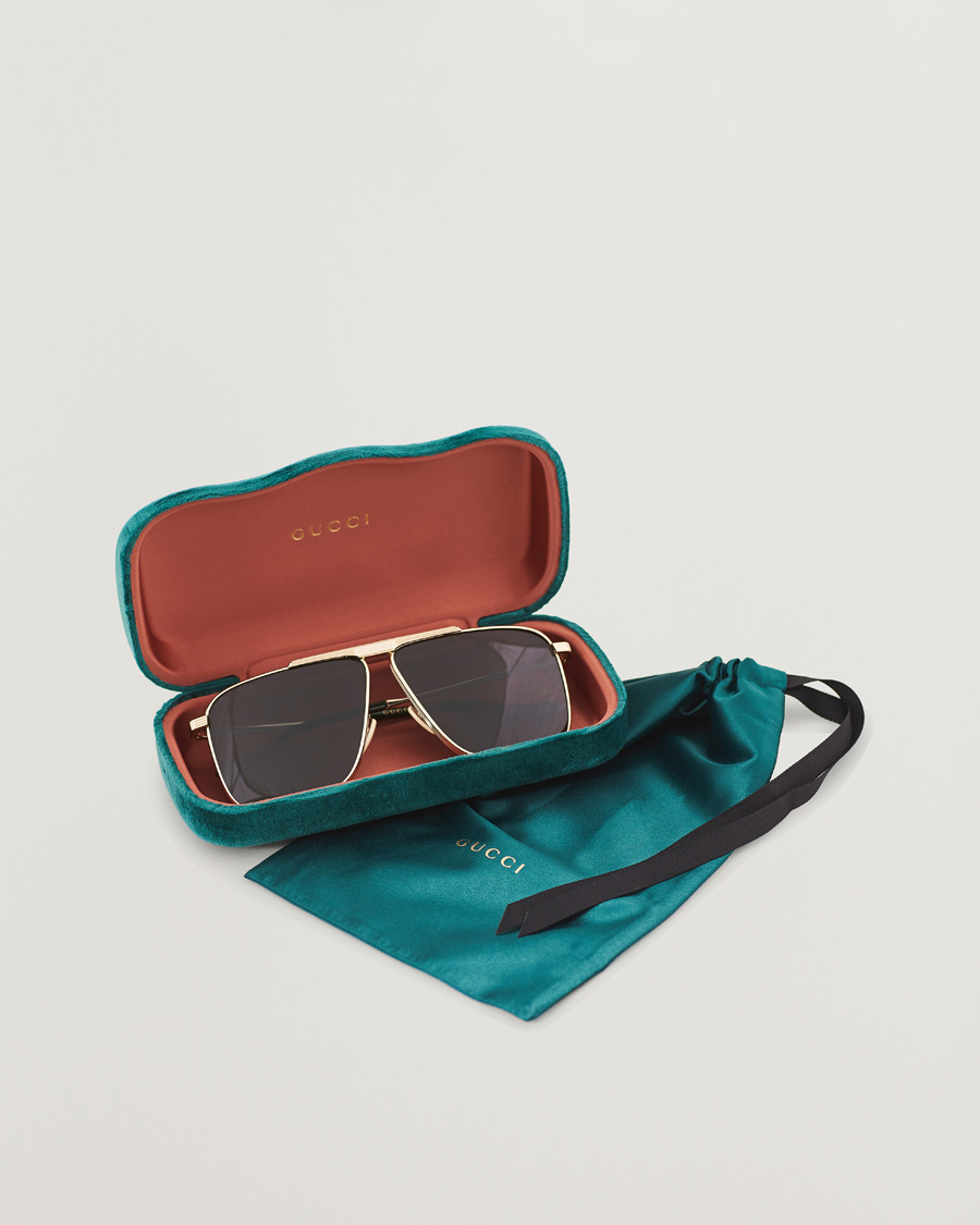 Herren | GUCCI GG8040S Sunglasses Gold/Green | Gucci | GG8040S Sunglasses Gold/Green