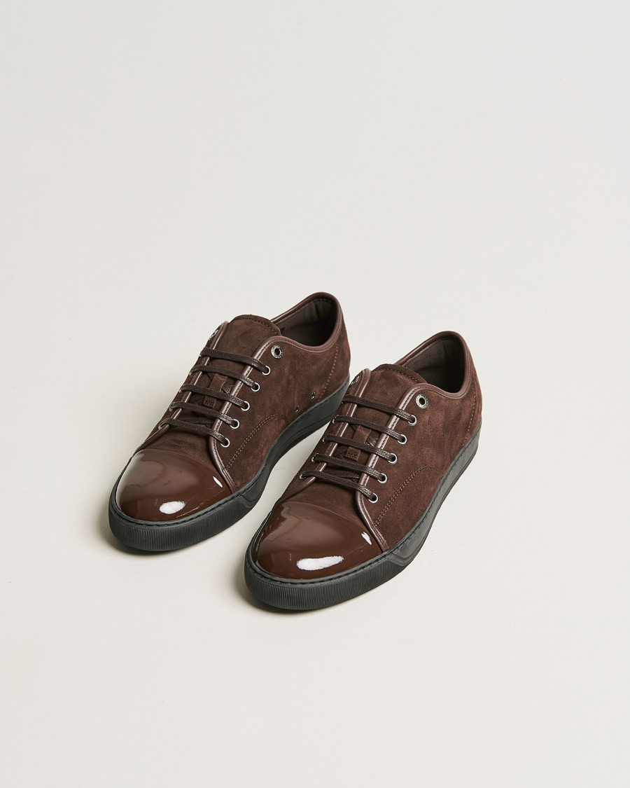Herren | Lanvin Patent Cap Toe Sneaker Dark Brown | Lanvin | Patent Cap Toe Sneaker Dark Brown