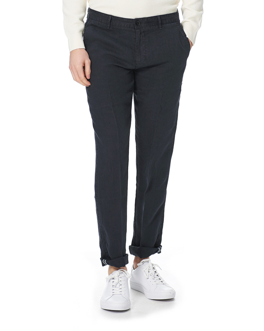 Herren | Hosen | BOSS BLACK | BOSS Crigan Linen Pants Dark Blue