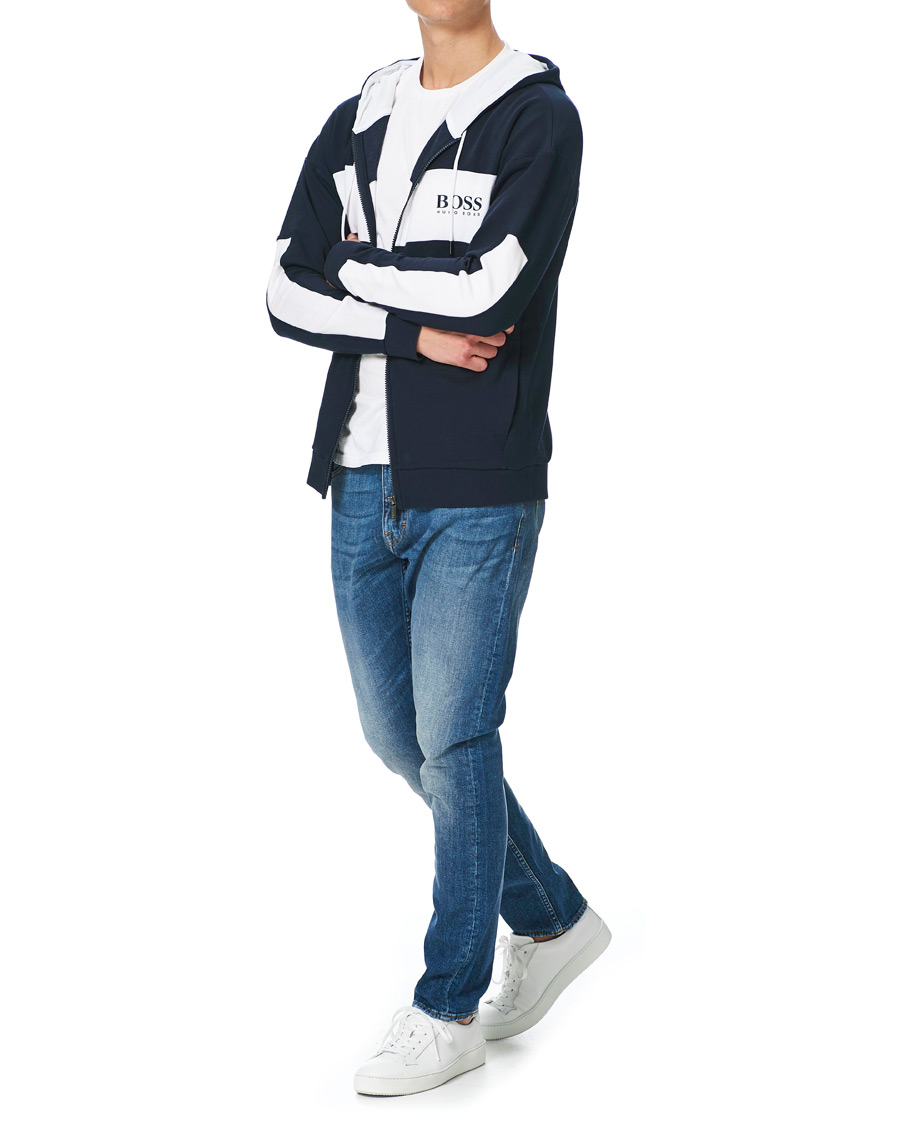 Herren | Pullover | BOSS BLACK | BOSS Full Zip Hoodie Jacket Dark Blue