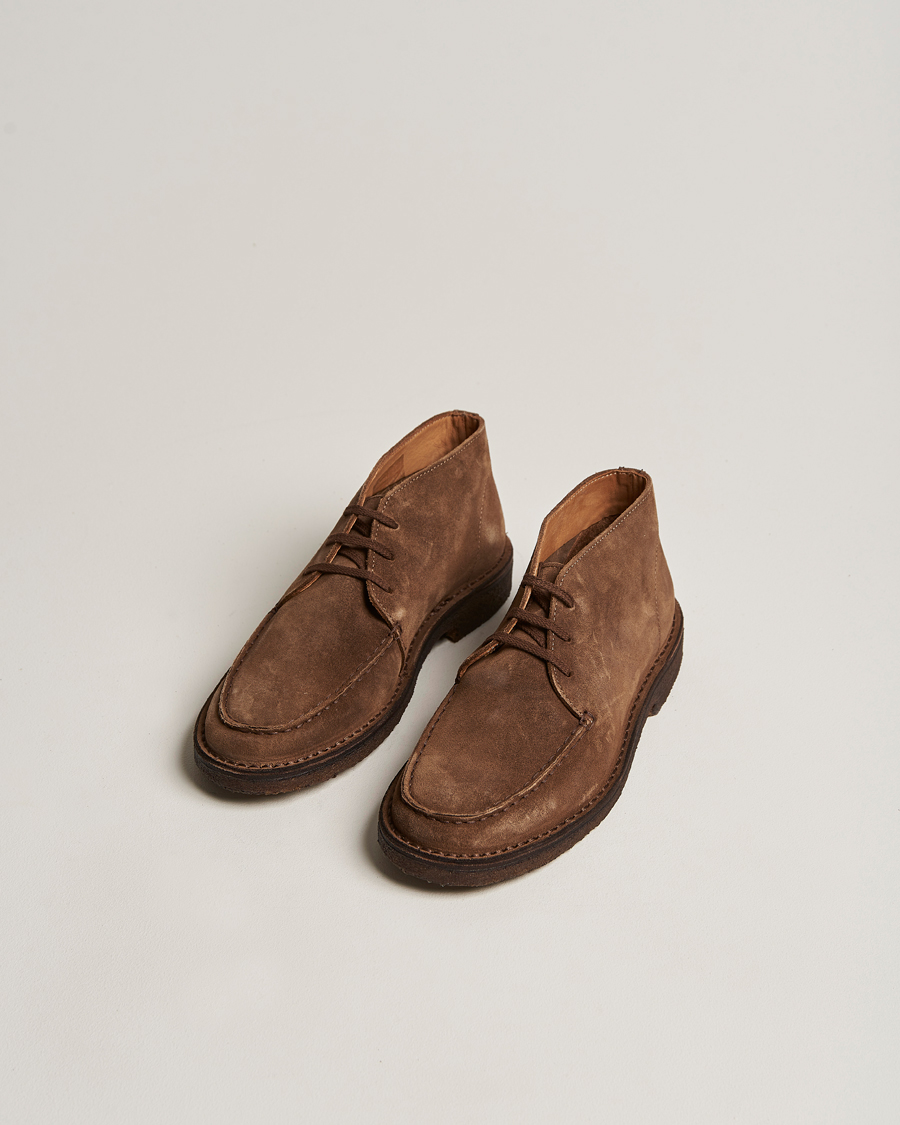 Herren | Boots | Drake's | Crosby Moc-Toe Suede Chukka Boots Brown