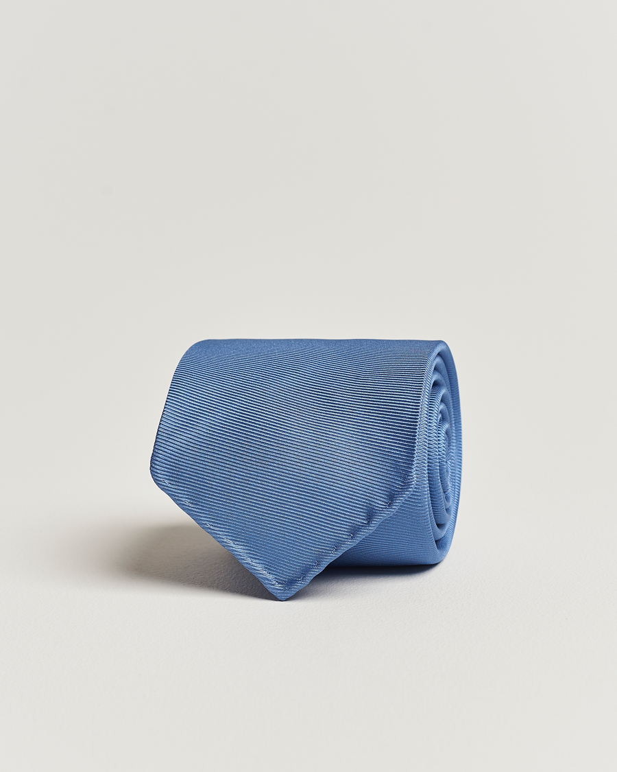 Herren | Drake's Handrolled Woven Silk 8 cm Tie Blue | Drake's | Handrolled Woven Silk 8 cm Tie Blue
