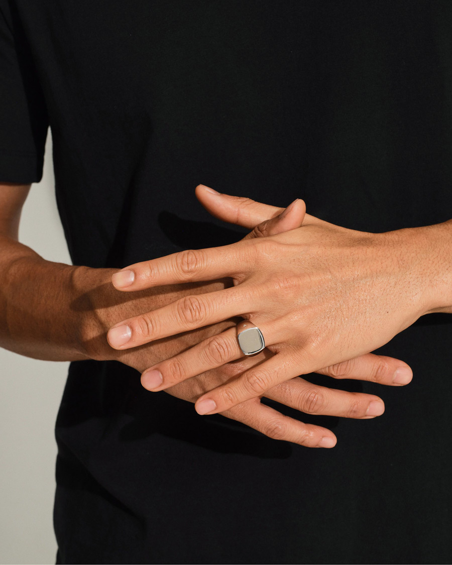 Herren | Schmuck | Tom Wood | Cushion Polished Ring Silver