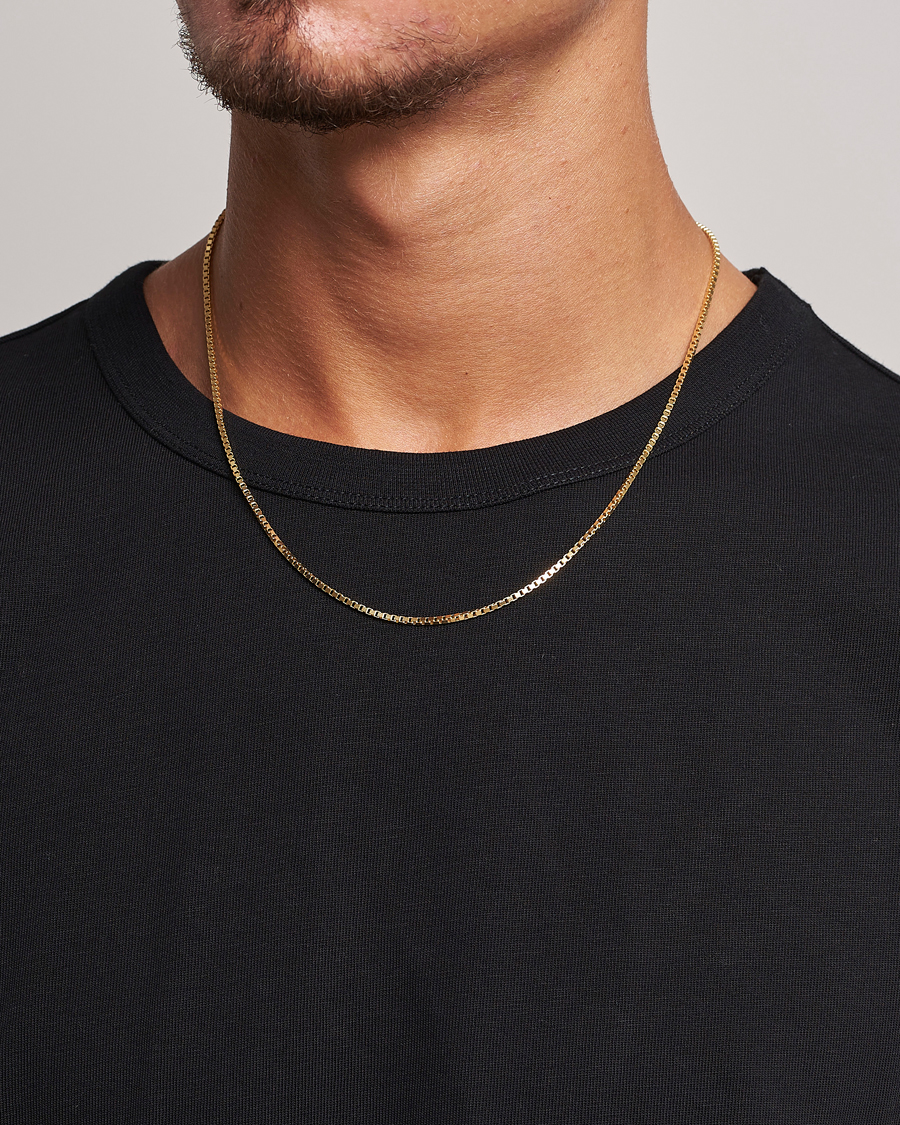 Herren | Sale accessoires | Tom Wood | Square Chain M Necklace Gold