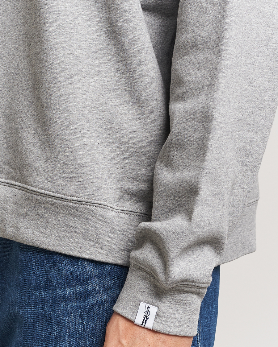 Herren | Pullover | Mackintosh | Dandyman Zip Sweat Grey Melange