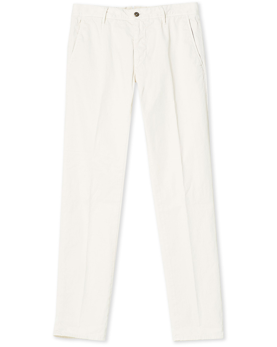 Herren | Hosen | Incotex | Slim Fit Garment Dyed Slacks Off White