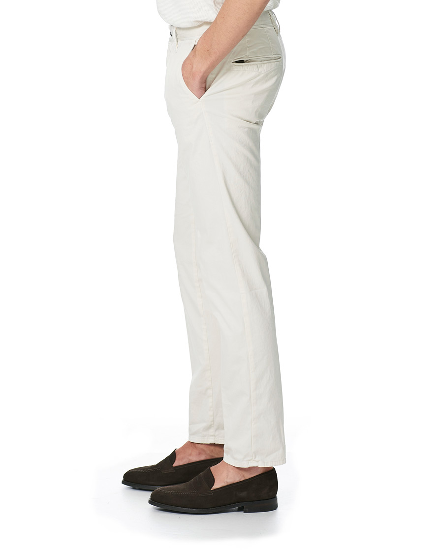 Herren | Hosen | Incotex | Slim Fit Garment Dyed Slacks Off White