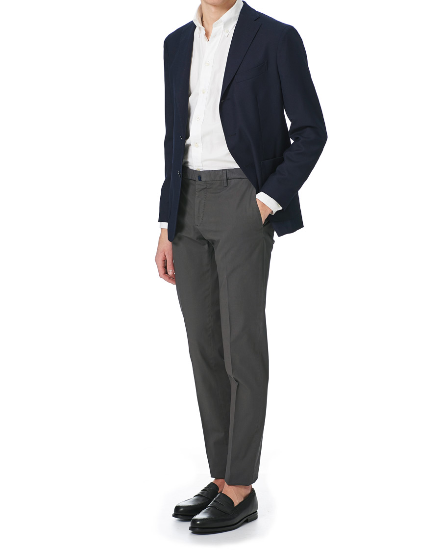 Herren | Hosen | Incotex | Slim Fit Stretch Chinos Dark Grey