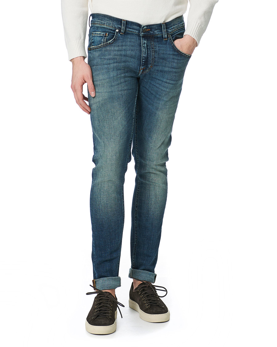 Herren | Jeans | Tiger of Sweden Jeans | Slim Super Stretch Ideal Jeans Medium Blue
