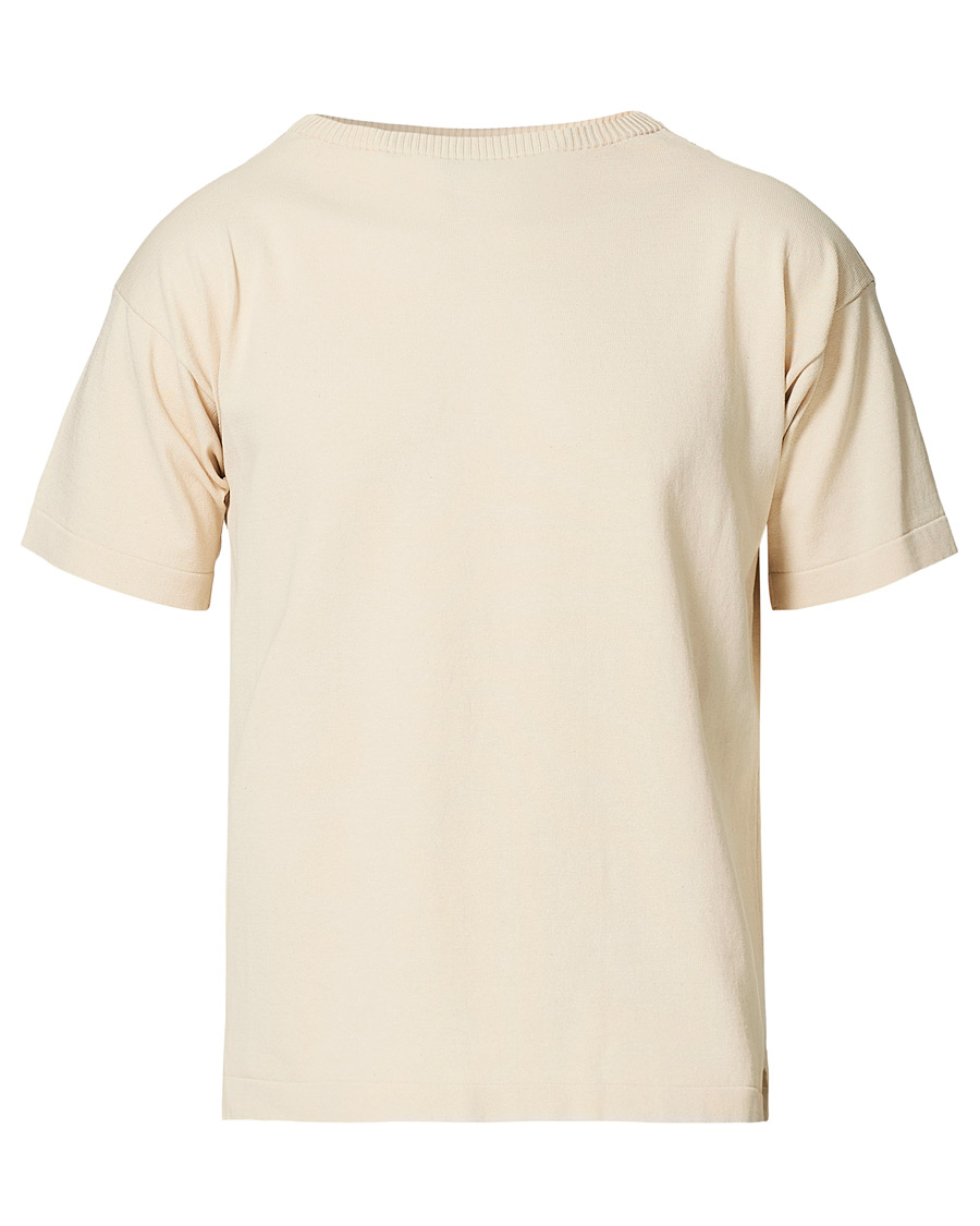 Herren | T-Shirts | Andersen-Andersen | Boatsman Short Sleeve Tee Off White