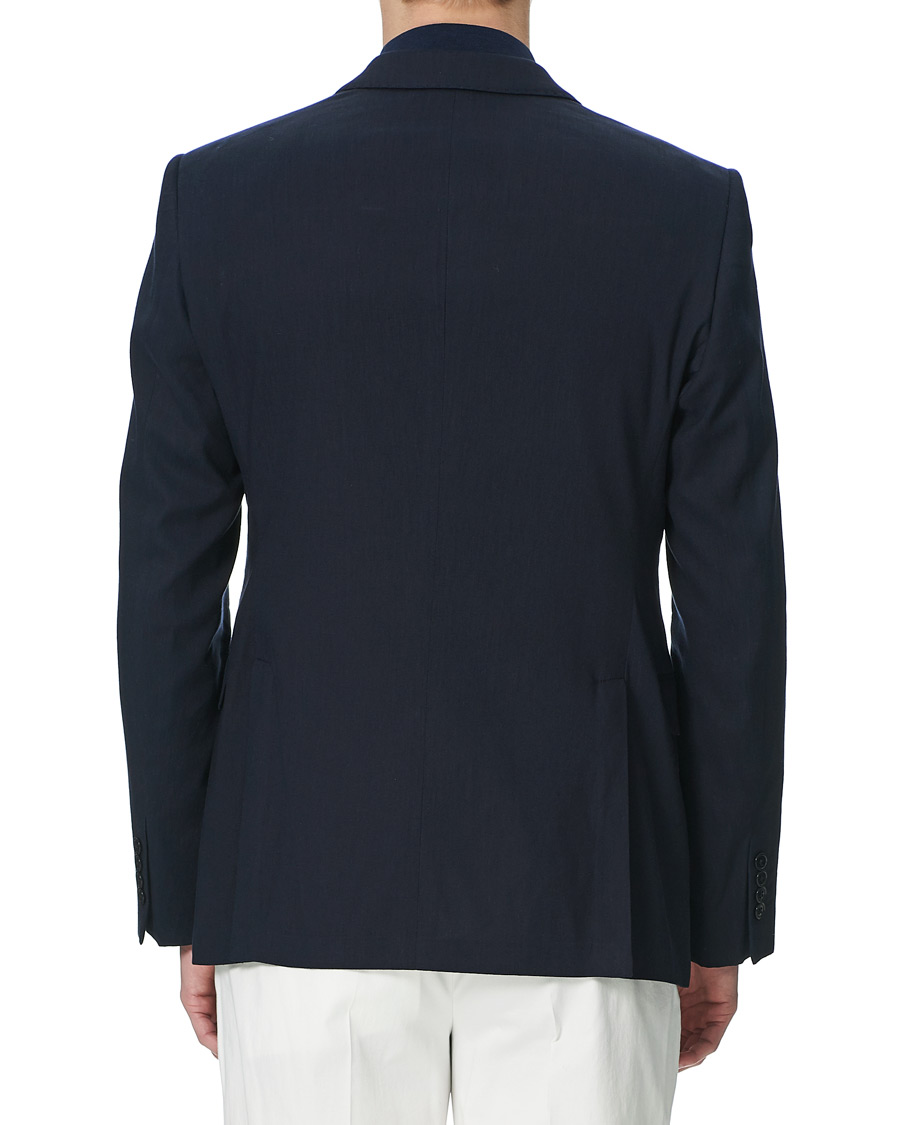 Herren | Sakkos | Emporio Armani | Slim Fit Techno Linen Stretch Blazer Navy