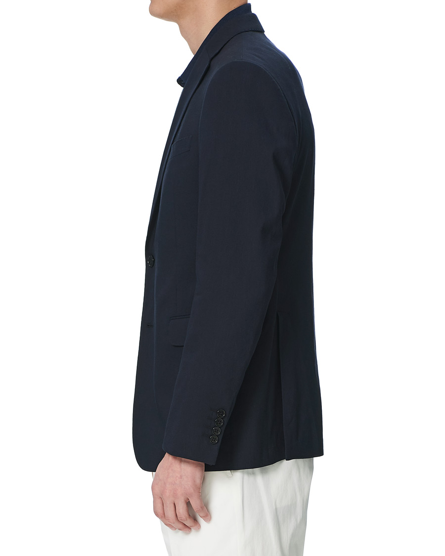 Herren | Sakkos | Emporio Armani | Slim Fit Techno Linen Stretch Blazer Navy