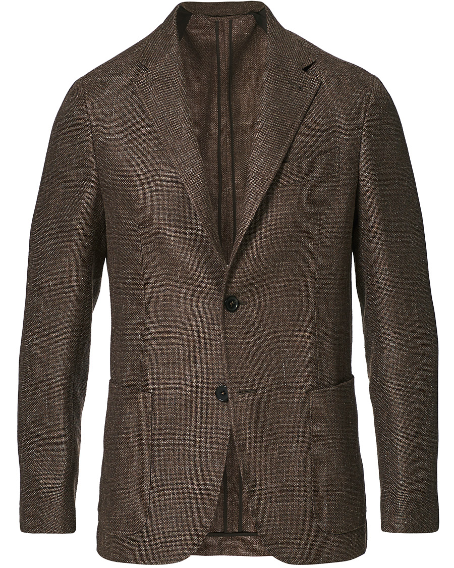 Herren | Sakkos | Ermenegildo Zegna | Unconstructed Linen Blazer Brown