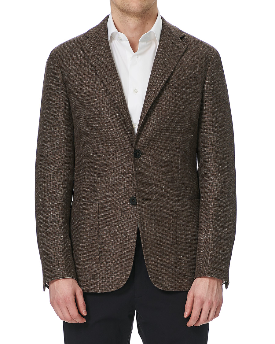 Herren | Sakkos | Ermenegildo Zegna | Unconstructed Linen Blazer Brown