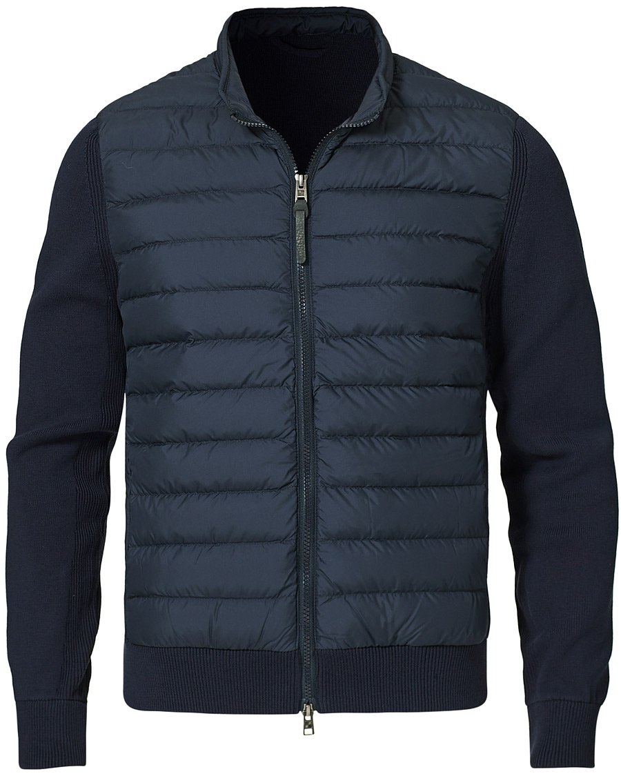 Herren | Jacken | Woolrich | Hybrid Track Jacket Melton Blue