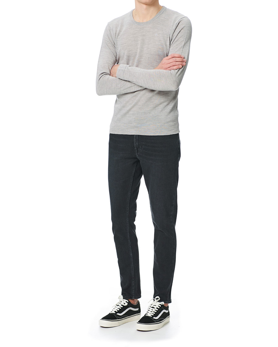 Herren | Pullover | J.Lindeberg | Newman Merino Crew Neck Pullover Stone Grey Melange