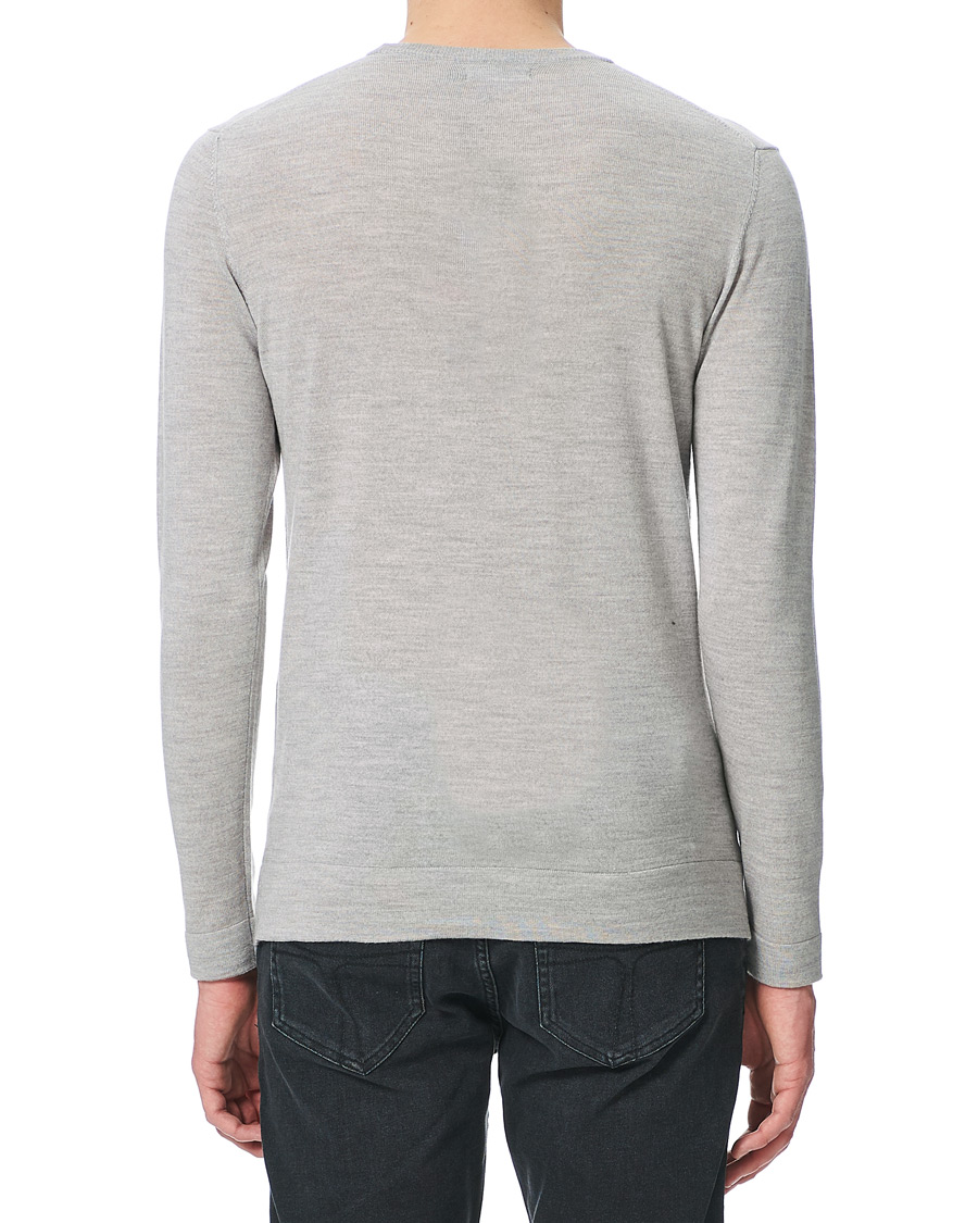 Herren | Pullover | J.Lindeberg | Newman Merino Crew Neck Pullover Stone Grey Melange