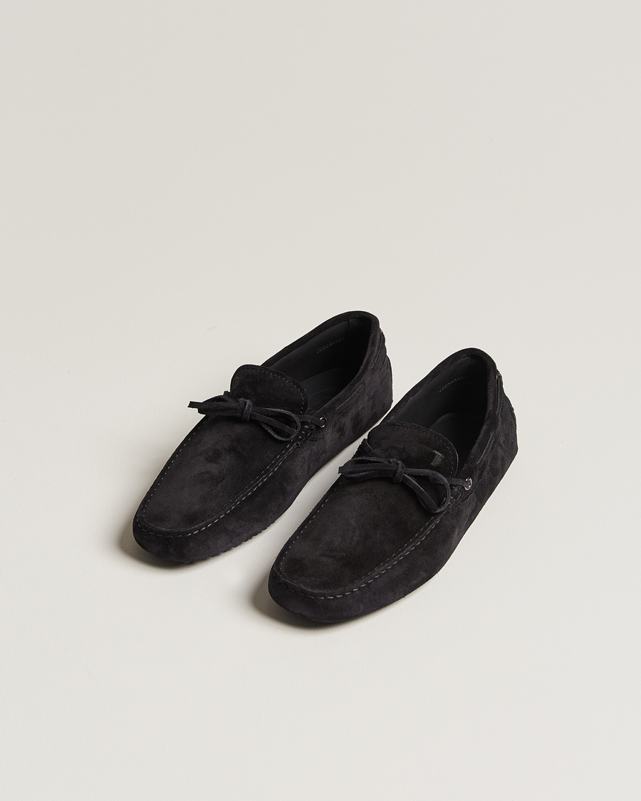 Herren | Handgefertigte Schuhe | Tod's | Lacetto Gommino Carshoe Black Suede