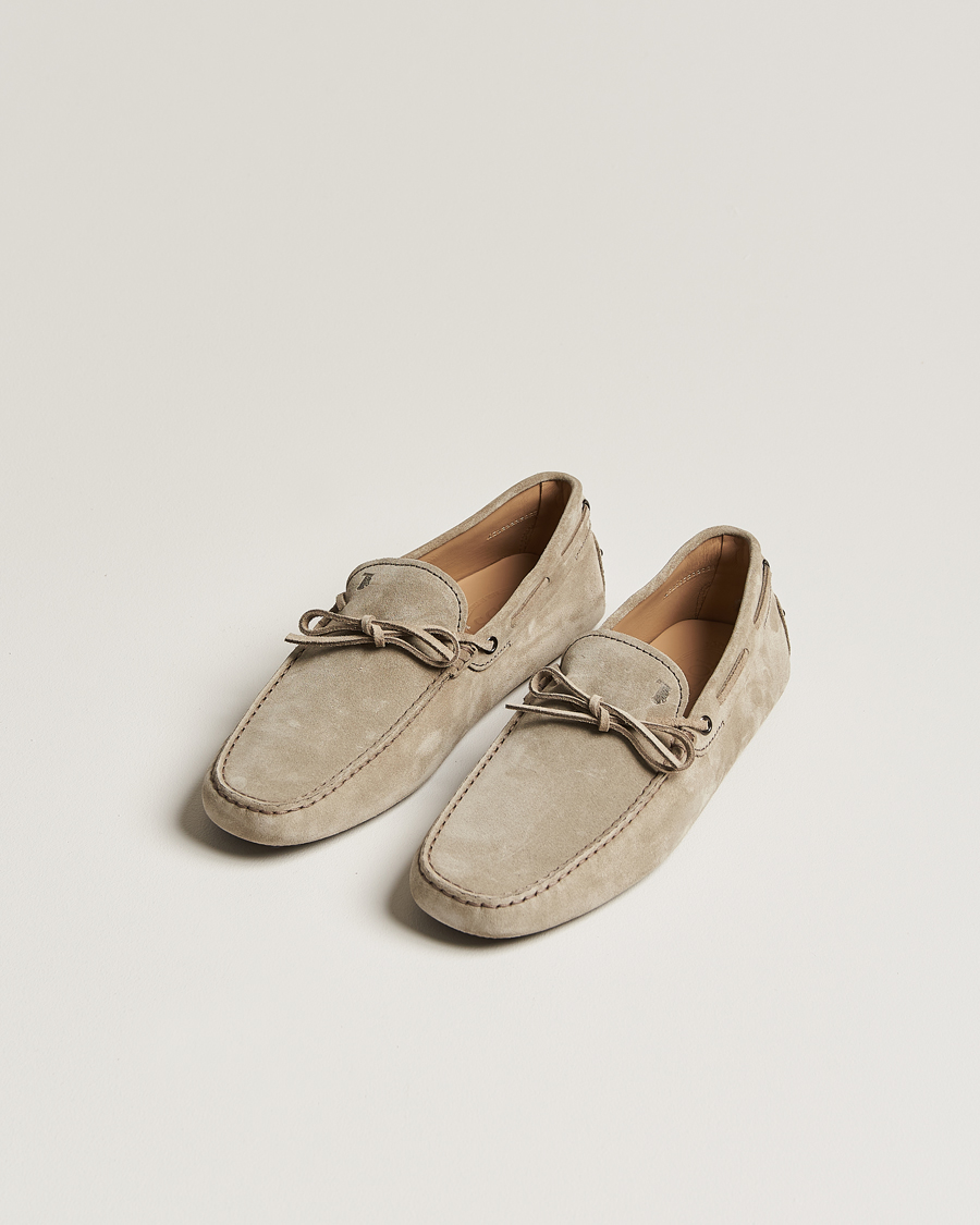 Herren | Schuhe | Tod's | Lacetto Gommino Carshoe Taupe Suede