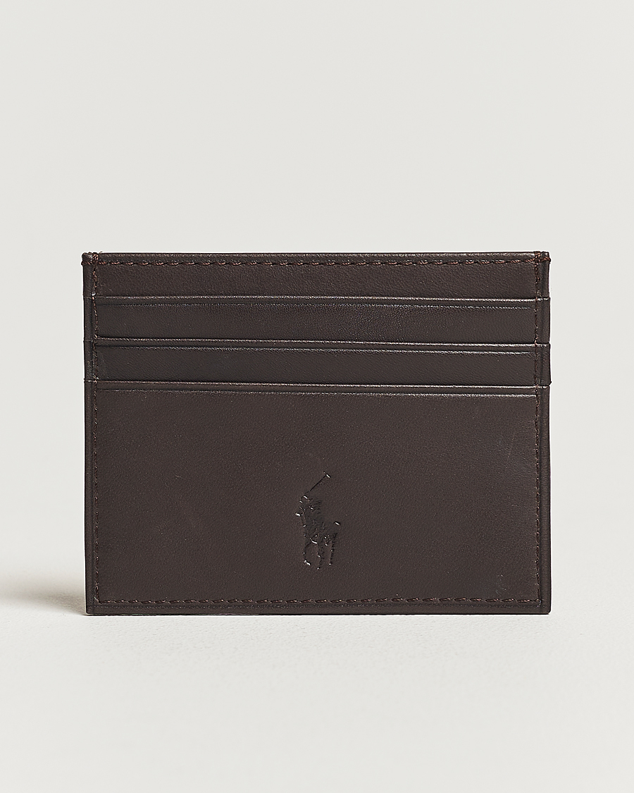 Herren | Polo Ralph Lauren Smooth Leather Credit Card Case Brown | Polo Ralph Lauren | Smooth Leather Credit Card Case Brown