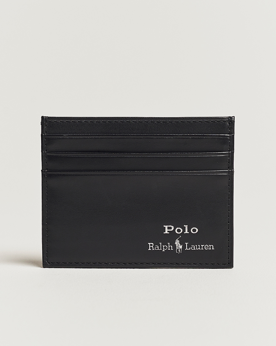 Herren | Polo Ralph Lauren Smooth Leather Credit Card Case Black | Polo Ralph Lauren | Smooth Leather Credit Card Case Black