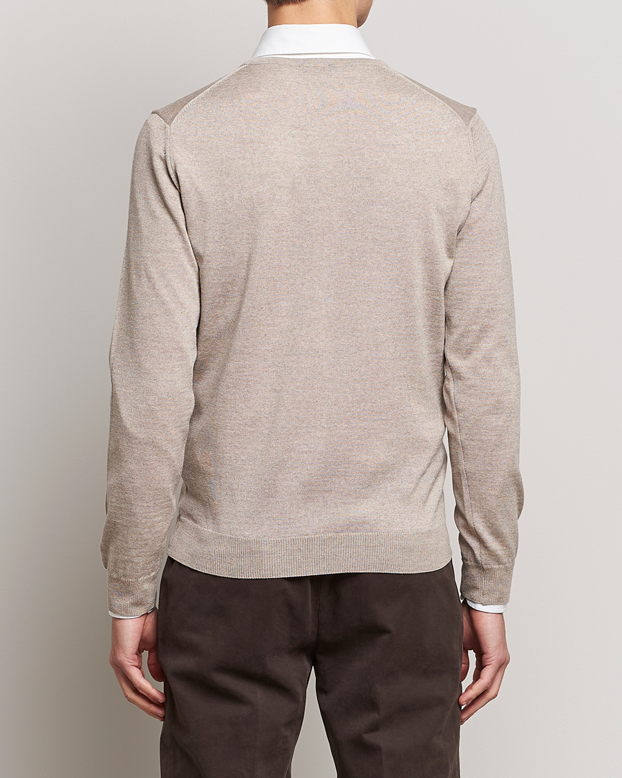 Herren | Pullover | Stenströms | Merino V-Neck Sand
