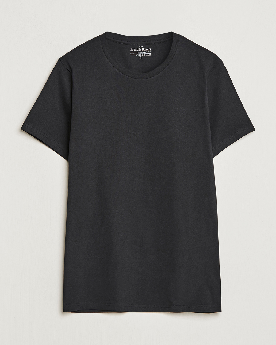 Herren | T-Shirts | Bread & Boxers | Crew Neck Regular T-Shirt Black