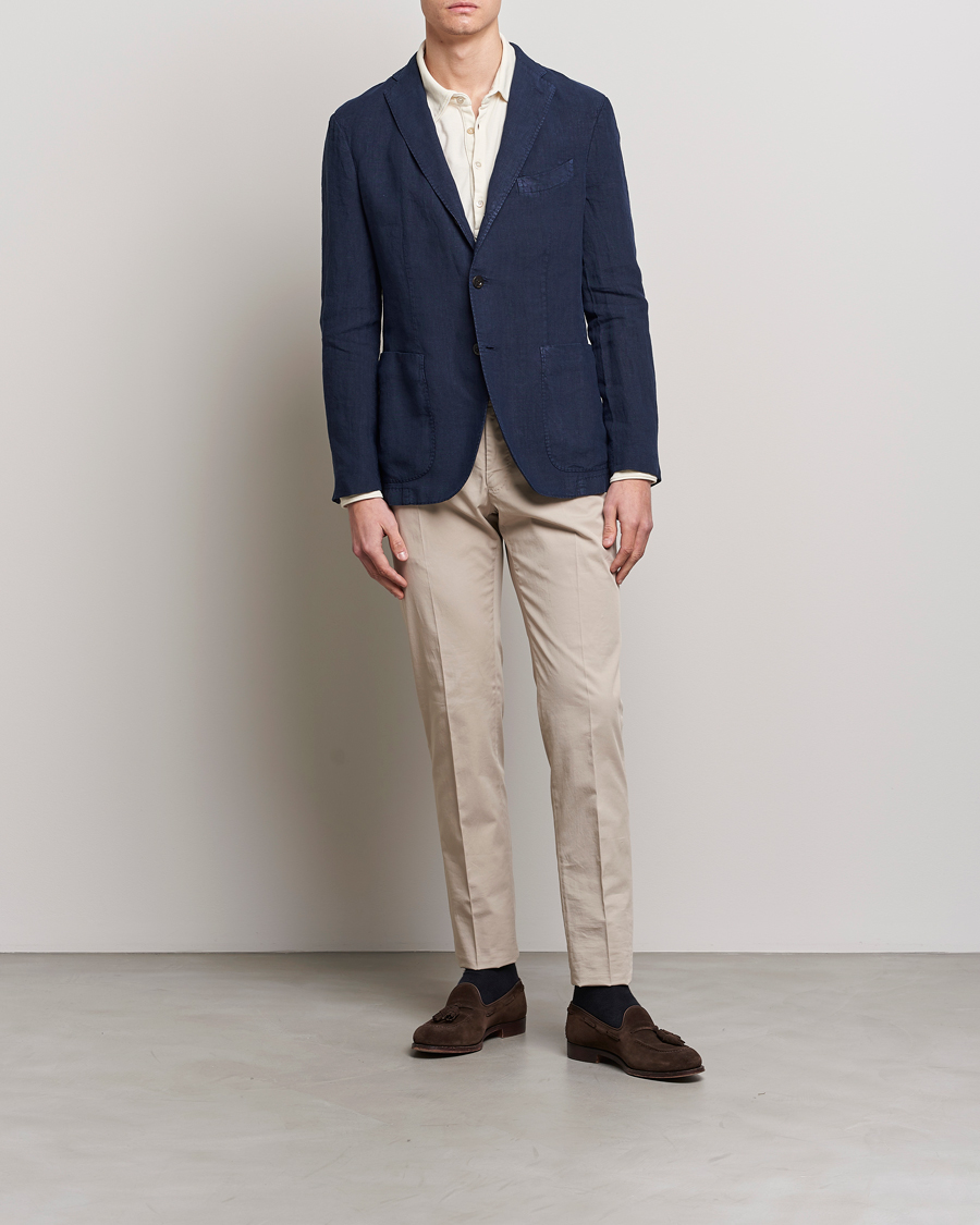 Herren | Sakkos | Boglioli | K Jacket Linen Blazer Navy