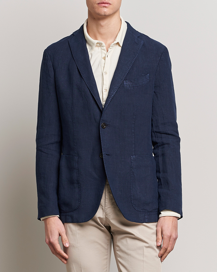 Herren | Sakkos | Boglioli | K Jacket Linen Blazer Navy